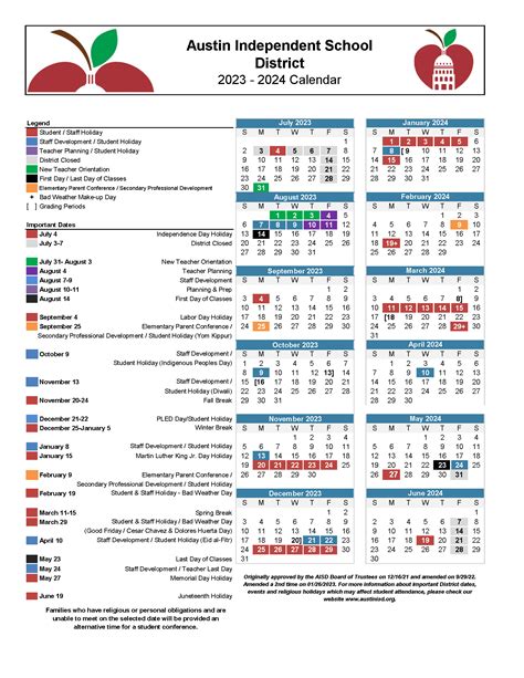 AISD Calendar Events