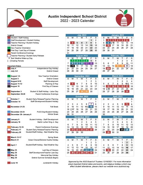 AISD Calendar Image 2