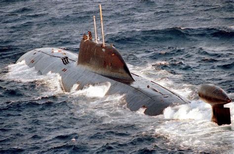 Akula II submarine in the Arctic