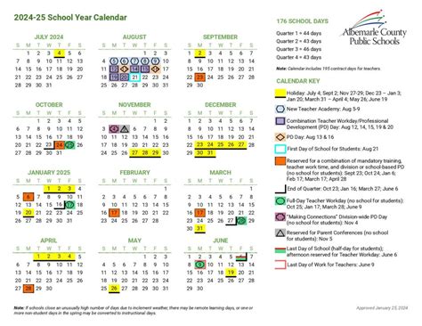 Albemarle County Schools Calendar Overview