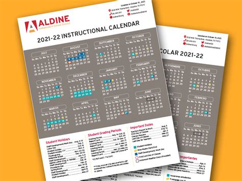 Aldine Calendar Reflection Image