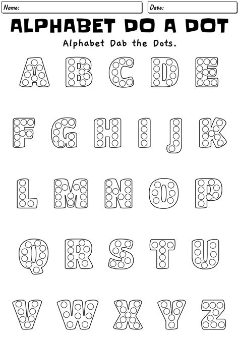 Alphabet Dot-to-Dot Printables