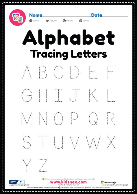 Alphabet Printable Worksheets for Practice