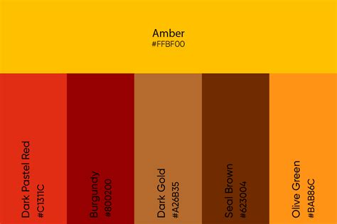 Amber Color Palette Design Ideas