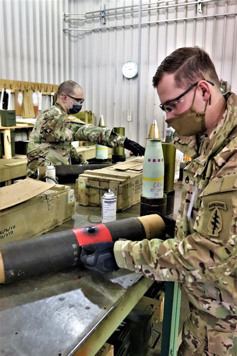 Ammunition Specialist inspecting ammunition