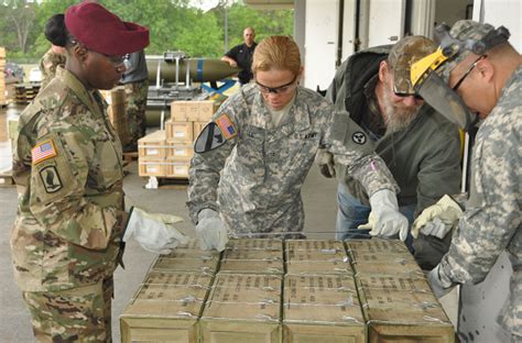 Ammunition Specialist inspecting ammunition