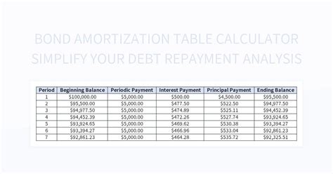 Description of Amortization and Debt Repayment