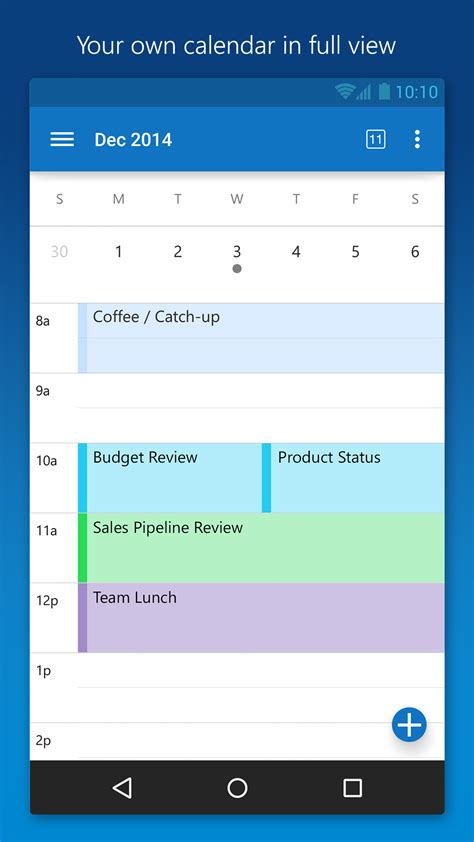 Android Outlook Calendar App