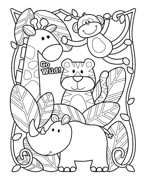 Animal coloring pages for kids