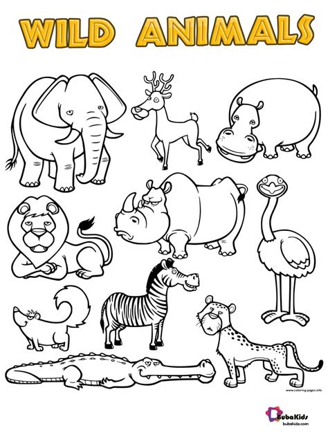 Animal Printable Pictures to Color