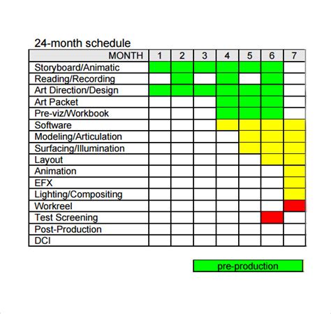 Animation Production Schedule