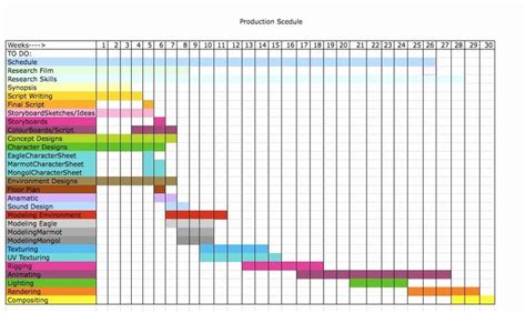 Animation Schedule Template