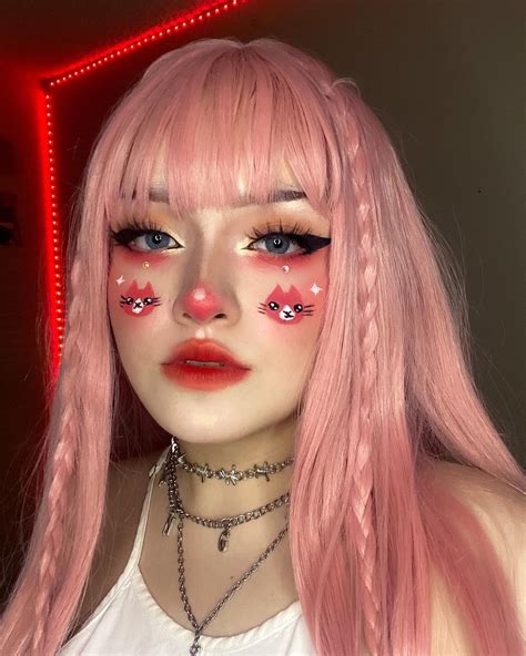 Anime girl makeup look