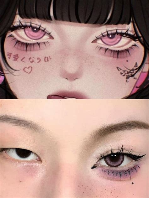 Anime-style eyeshadow look