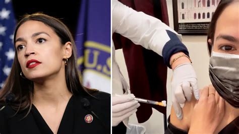 AOC speaking at a press conference