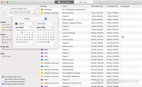 Exporting to Apple Calendar