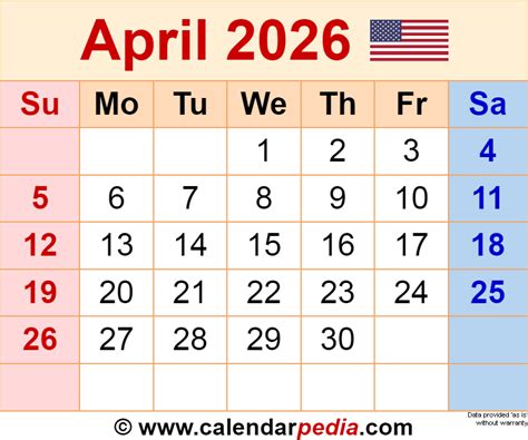 April 2026 calendar gallery image 9