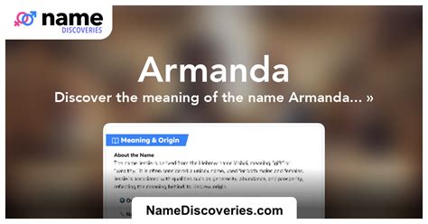 Armanda female given name