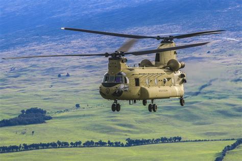 Army Chinook Helicopter on the Ground