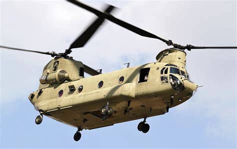 Army Chinook Helicopter in Action