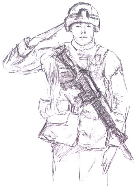 Army Soldier Drawing 1