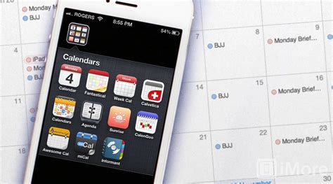 At-a-glance calendar app