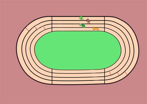 A diagram of an athletics track