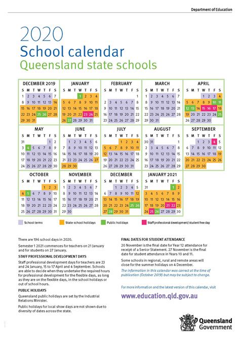 AU Calendar School Terms