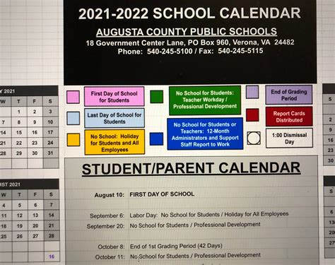 Augusta County School Calendar Planning