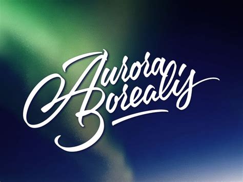 Aurora Borealis Typography