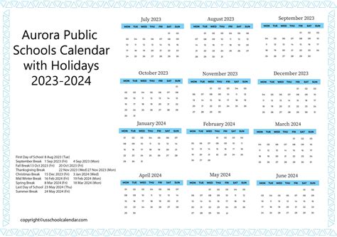 Aurora Public Schools Calendar Photo