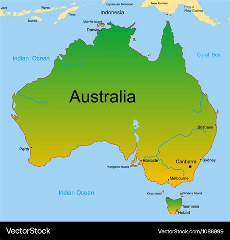 Australia continent map