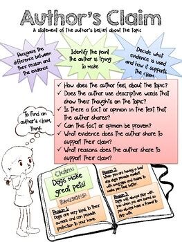 Authors Claim Anchor Chart Example