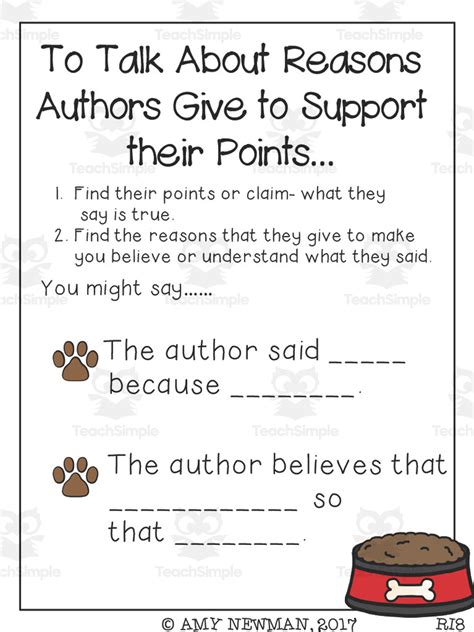 Authors Claim Anchor Chart Template