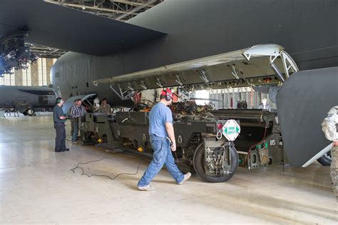 B-52 Stratofortress bomb bay, with bombs and missiles visible