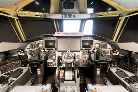 B-52 Stratofortress cockpit, with pilot and co-pilot at the controls