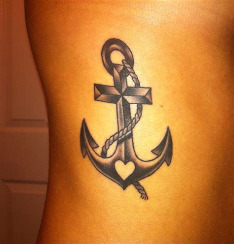 Back Anchor Cross Tattoo