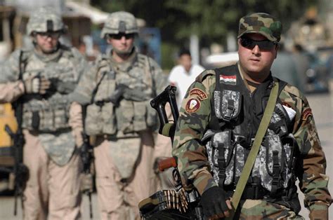 Security forces in Baghdad in 2008