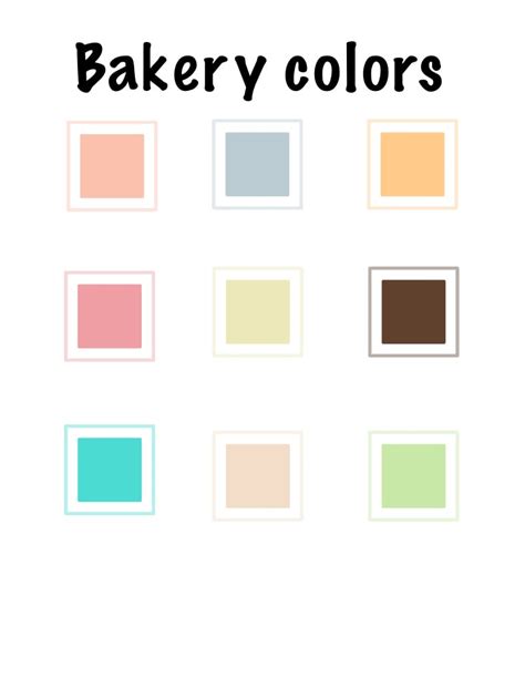 Bakery Color Schemes