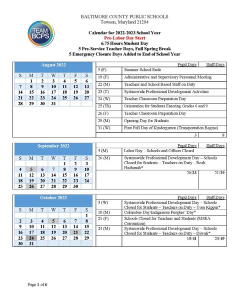 Baltimore County Public Schools Calendar Challenges