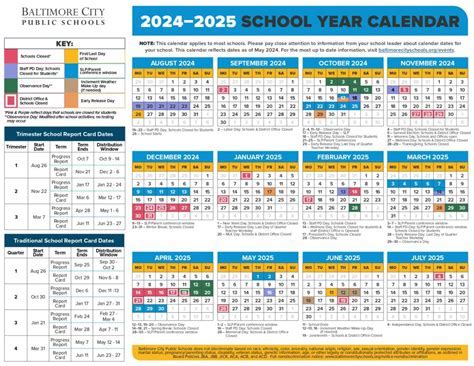 Baltimore school calendar