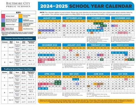 Baltimore school calendar image 2