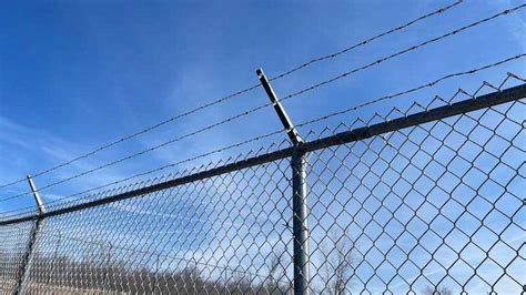 Barbed wire fencing used for security