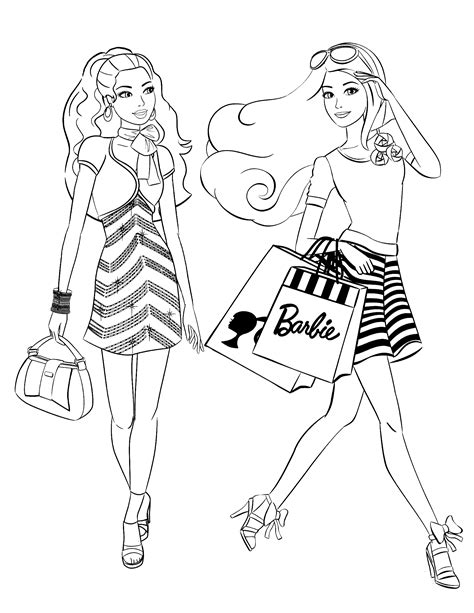 Barbie coloring pictures for kids