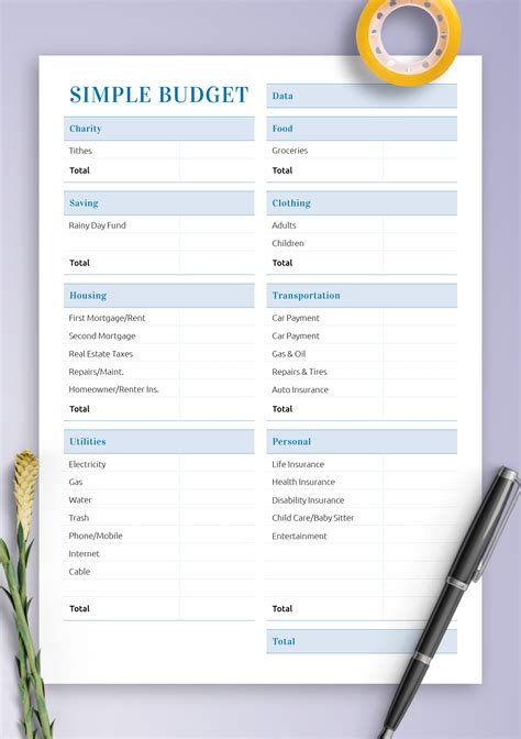 Basic Budget Template