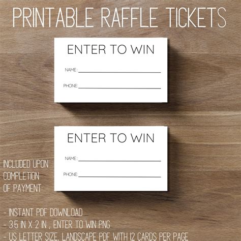 Basic Raffle Tickets