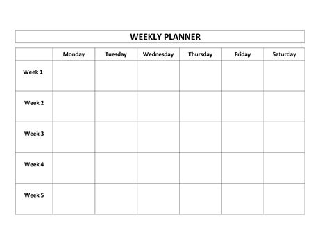 Basic Weekly Calendar