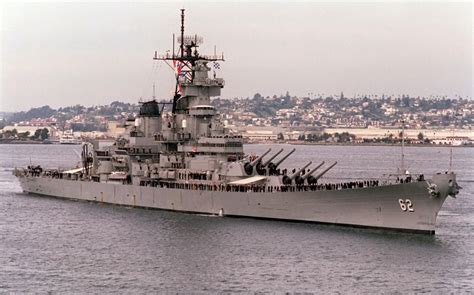 Battleship in dry dock