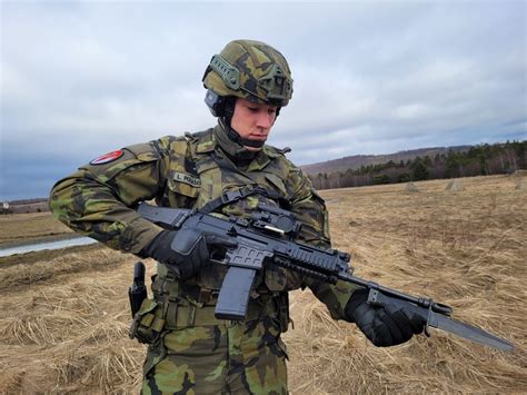 Bayonet attached to a rifle