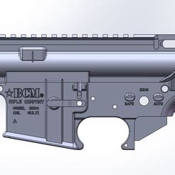 BCM Lower Complete 3D Printed Receiver